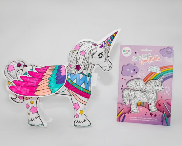 Unicornio: 1 inflable gigante + pegatinas brillantes - Imagen 5