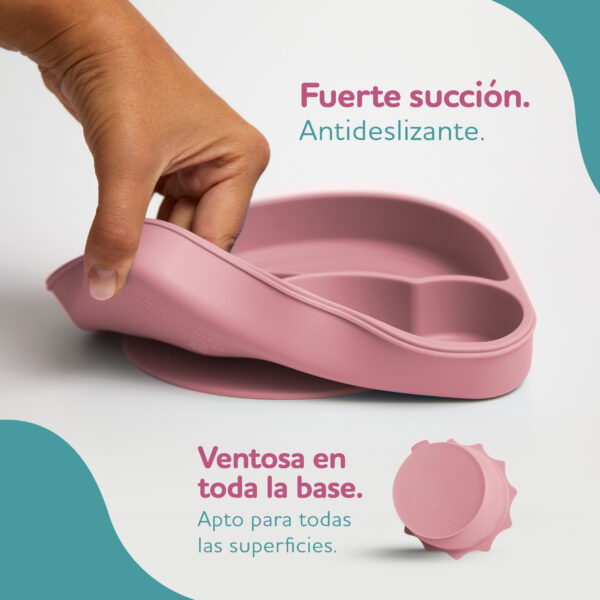 Vajilla bebé de 5 piezas con caja de regalo - Rosa Oscuro - Imagen 7