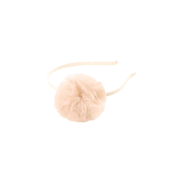 Diadema Alice Oversize Pom Pom Lily-Rose (crema)