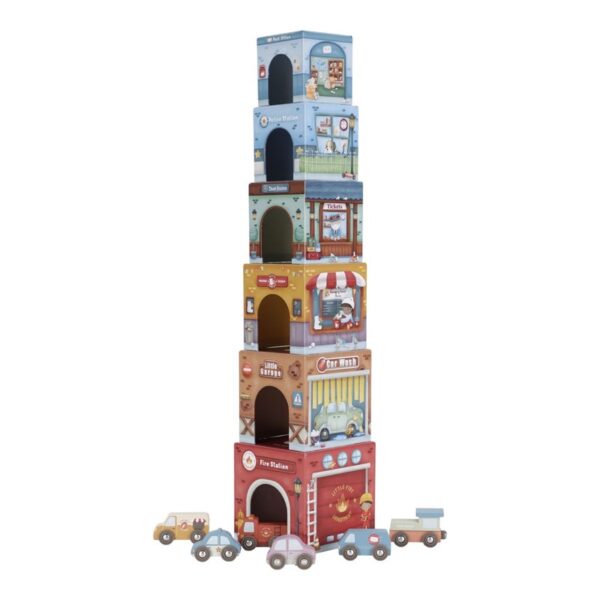 Torre Encajable Ciudad con coches Little Dutch - Imagen 3