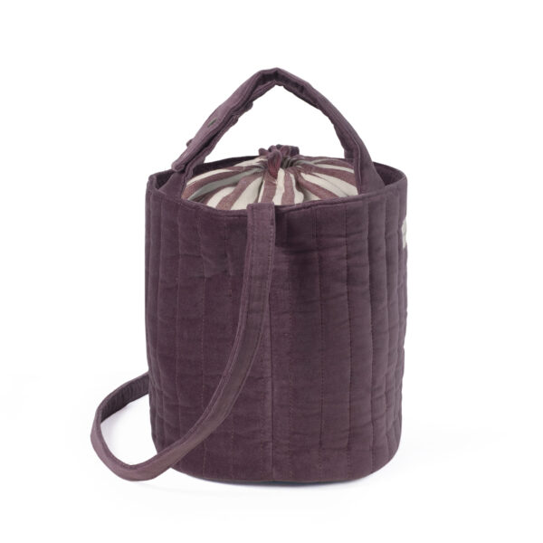 Bolsa Bucket Cherry Velvet - Imagen 3