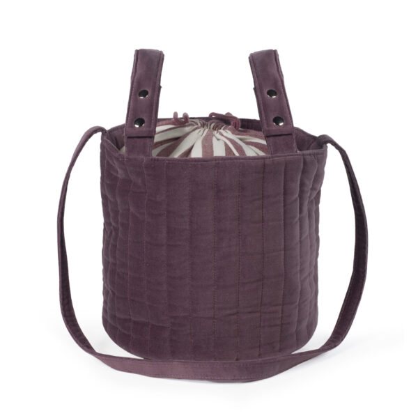 Bolsa Bucket Cherry Velvet - Imagen 4