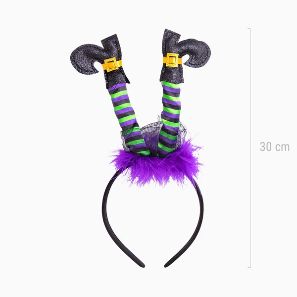 Diadema Halloween Botas Bruja Verde - Imagen 2