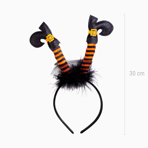 Diadema Halloween Botas Bruja Naranja - Imagen 2