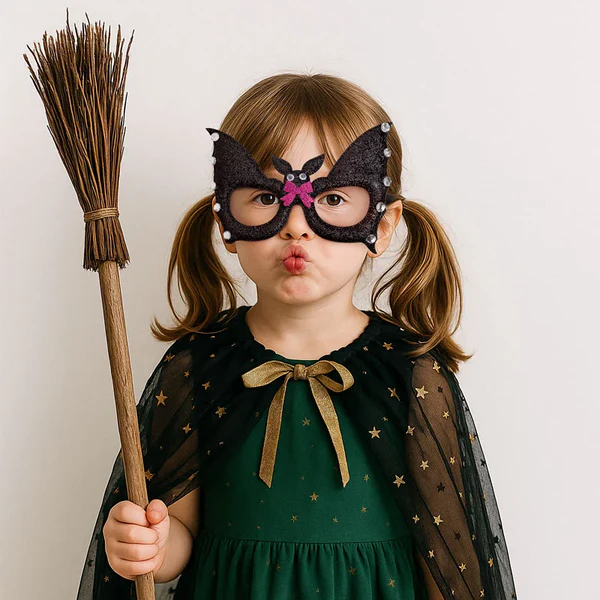 Gafas Halloween Murciélago con Lazo Rosa - Imagen 2