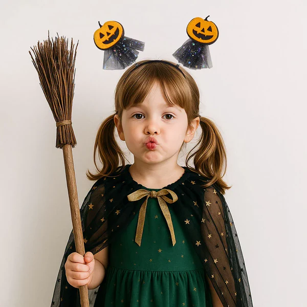 Diadema Halloween Calabaza con Tul - Imagen 2