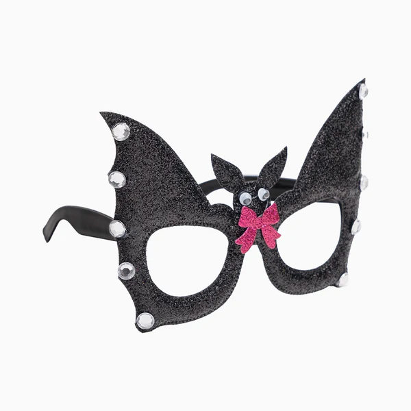Gafas Halloween Murciélago con Lazo Rosa