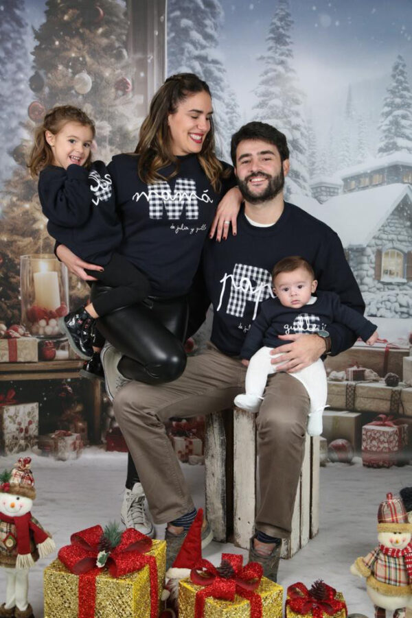 Pack familiar sudadera personalizada Navidad (adulto + niño)