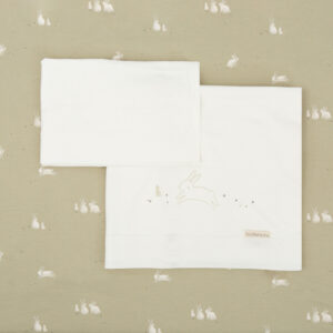 Juego sabanas punto jersey 3 piezas Bunny Verde/Musgo BimbiDreams