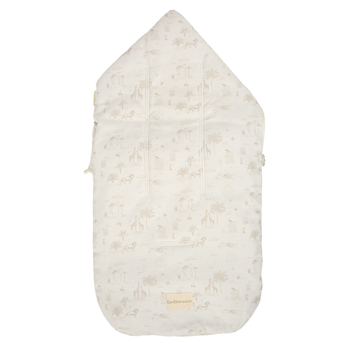 Saco Capazo con Capucha Noe Blanco/Lino BimbiDreams - Imagen 2