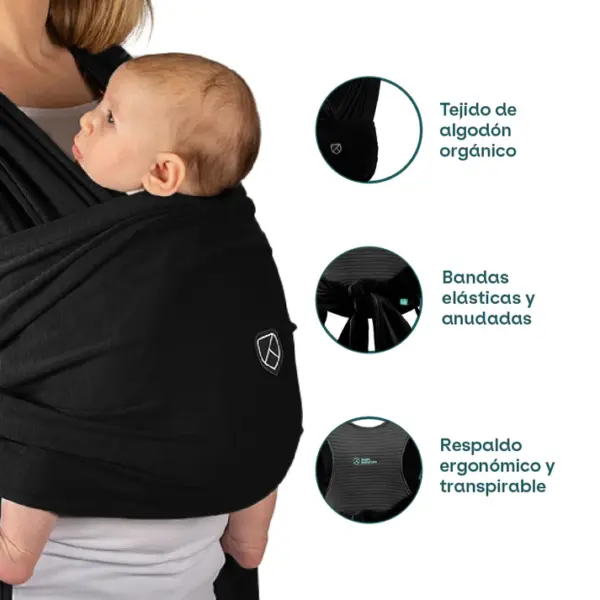 Fular portabebés Koala Cuddle Band 2 Negro - Imagen 3