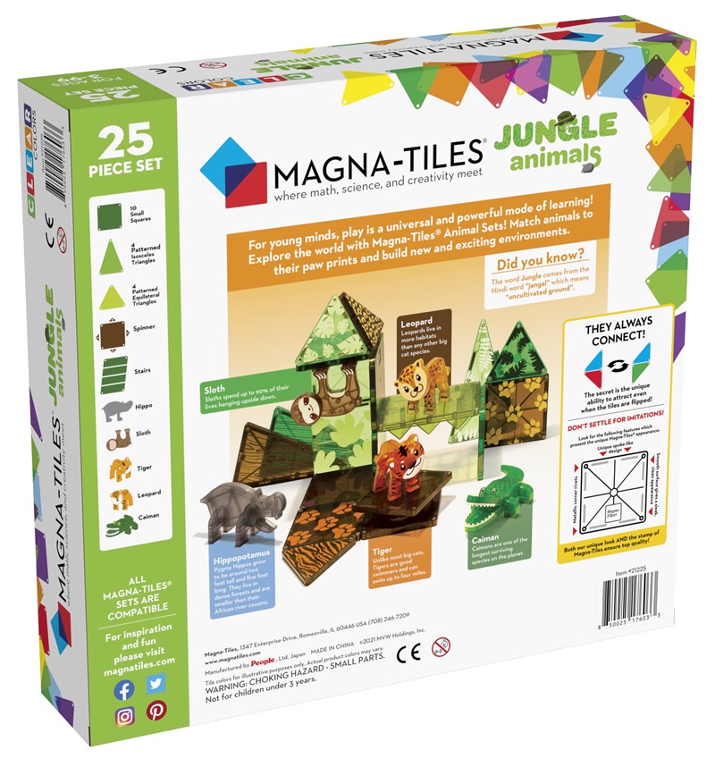 MAGNA-T Jungle Animals Set 25pcs - Imagen 2