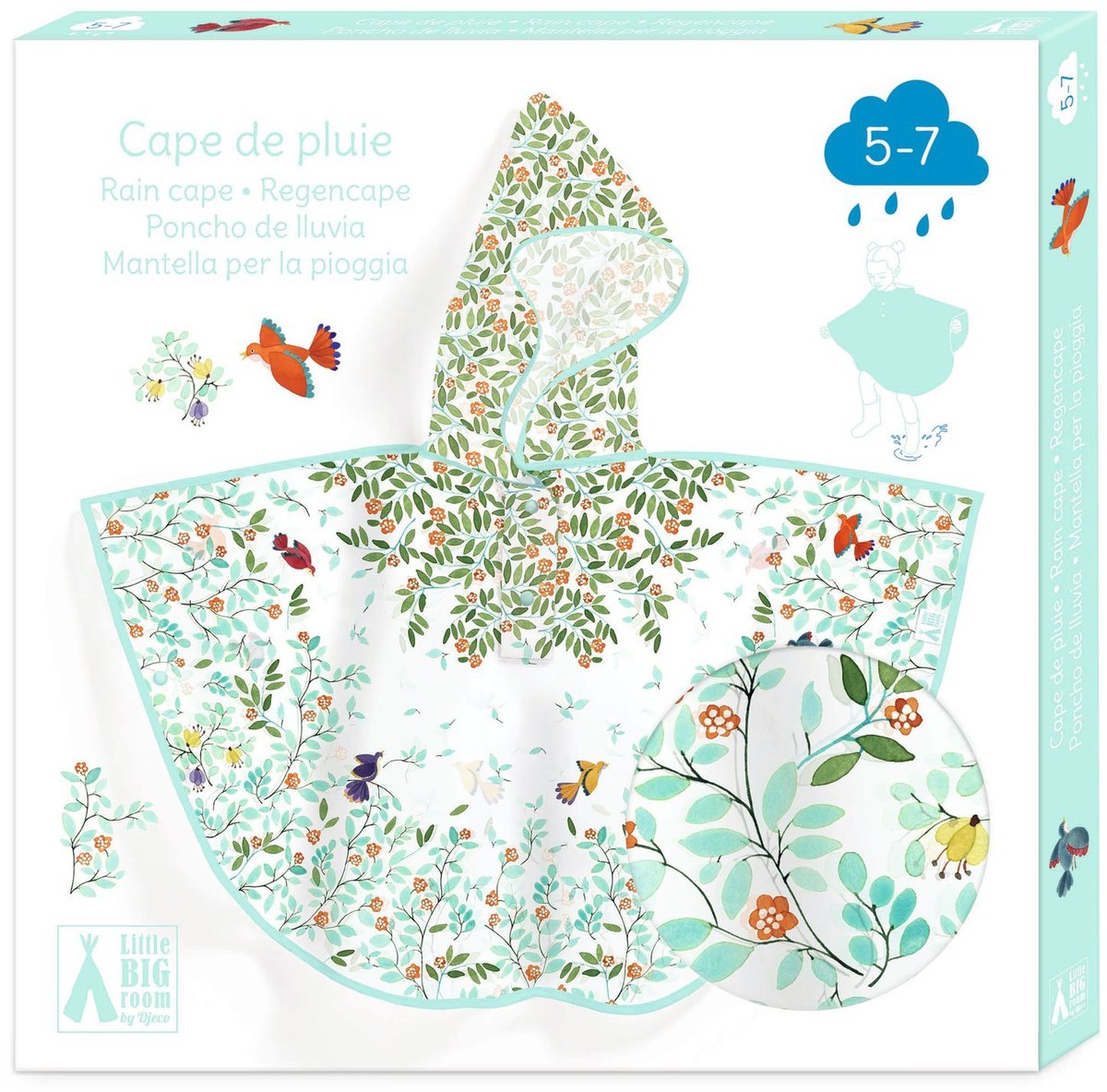 Poncho de Lluvia Maleza Djeco - Imagen 2