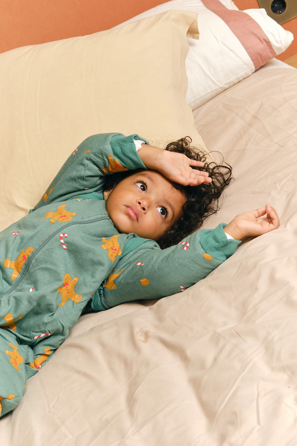 Pijama manta con mangas y calcetines antideslizantes - Gingerbread - TOG 2.5 - Imagen 2