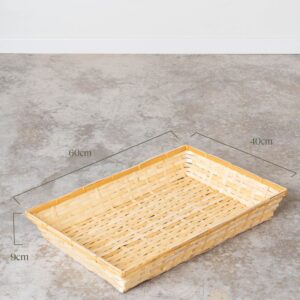 Bandeja rectangular de bambú