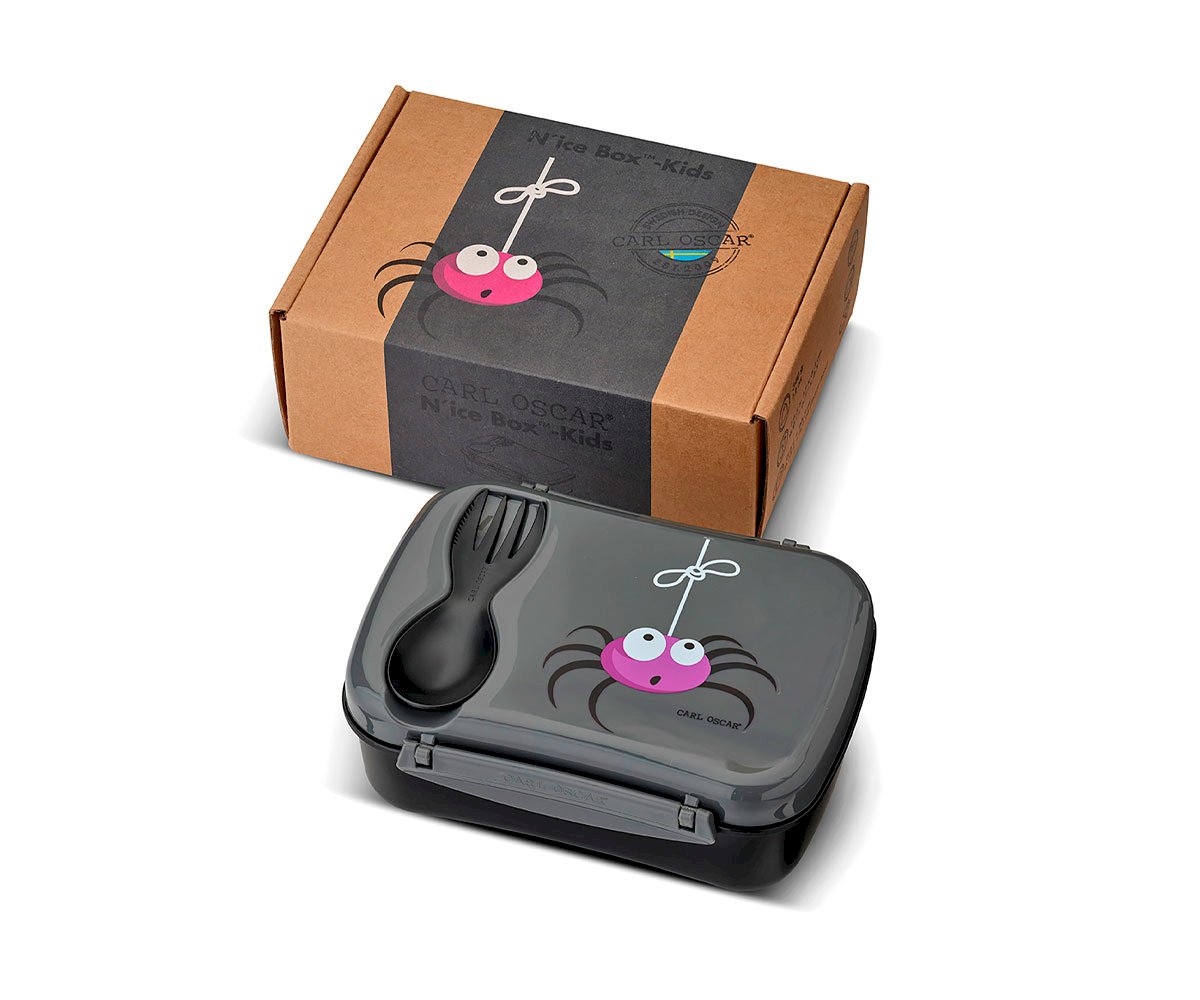 Caja de Almuerzo N'ice Box Kids Araña Grey Carl Oscar - Imagen 4