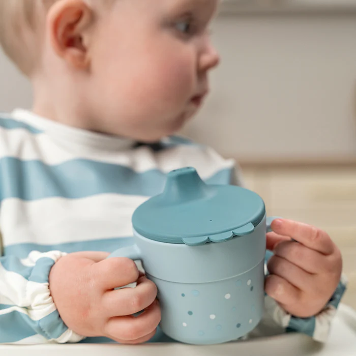 Foodie Taza con Asas Happy Dots Azul Done by Deer - Imagen 2