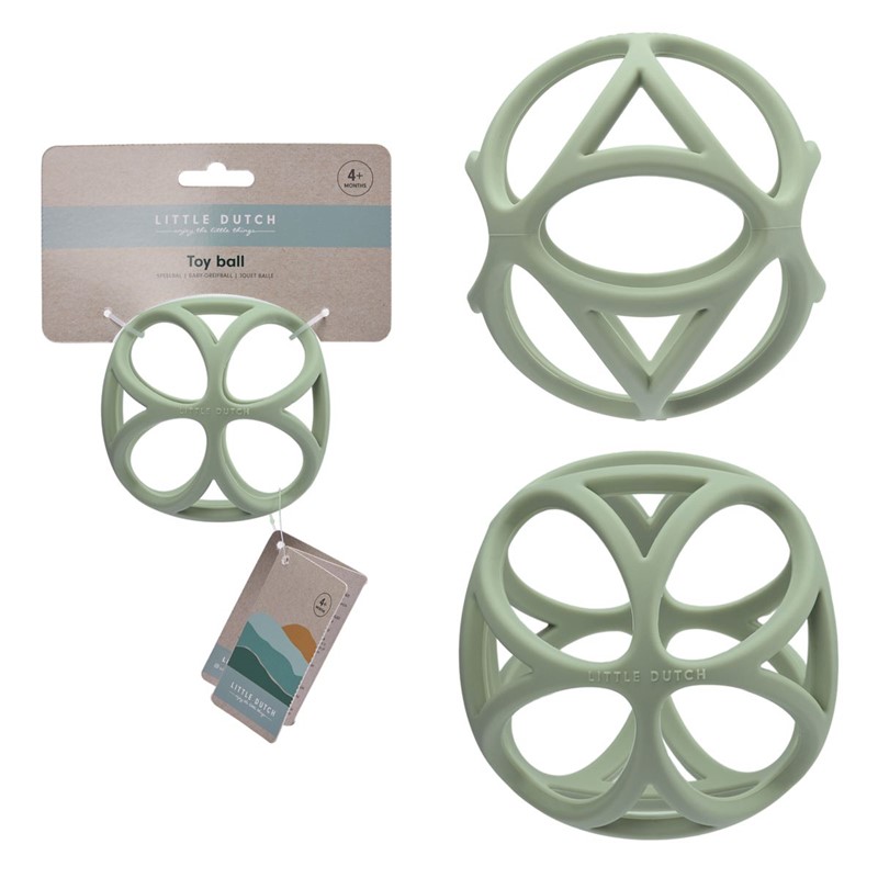 Pelota Sensorial Silicona Verde Little Dutch - Imagen 4