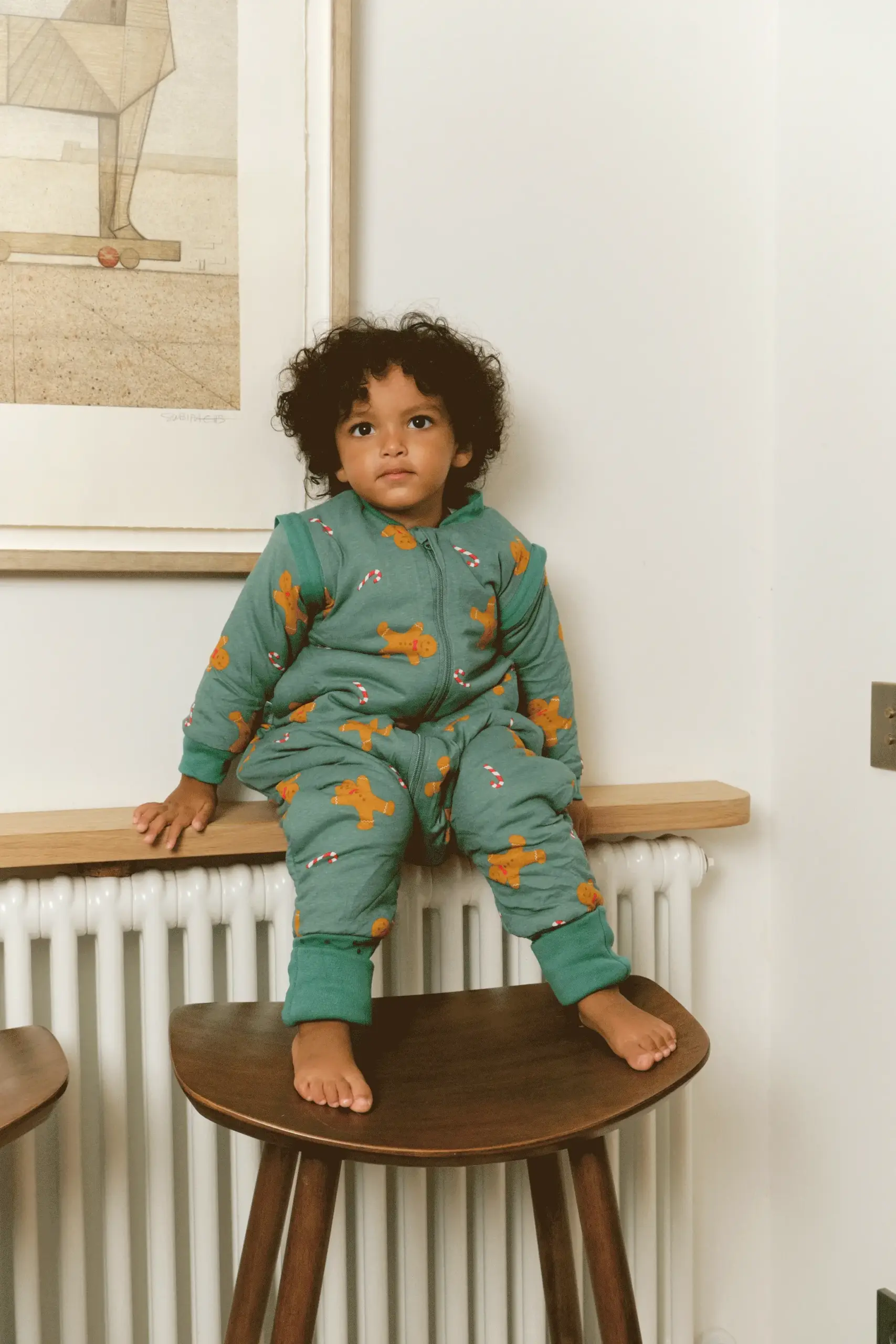 Pijama manta con mangas y calcetines antideslizantes - Gingerbread - TOG 2.5 - Imagen 5