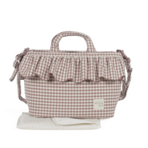 Bolsa Canastilla Praliné Vichy Moka