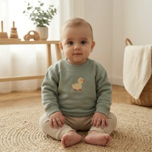SUDADERA INFANTIL “PATITO” PERSONALIZADA CON NOMBRE (3 meses–12 años)