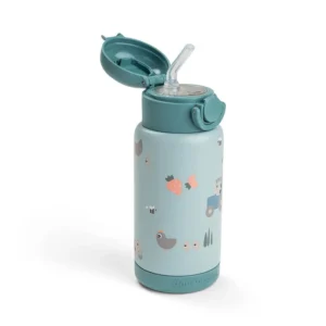 Botella Térmica con Pajita Playground Azul