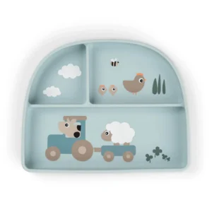 Cuenco con Compartimentos Stick&Stay - Tiny farm - Azul