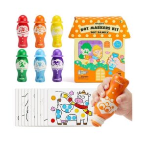 Set creativo marcadores de puntos Dot Family (6 ud.)