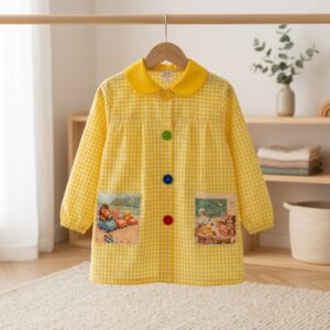 Baby Infantil con cuello y dos bolsillos Escuela Amarillo