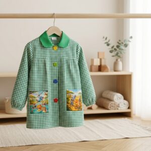 Baby Infantil con cuello y dos bolsillos Safari Verde