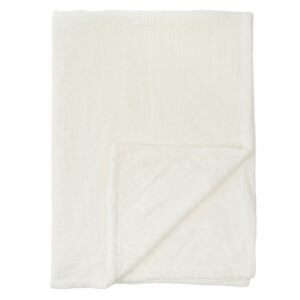 Manta Muselina Con Coralina 80x110 Blanco