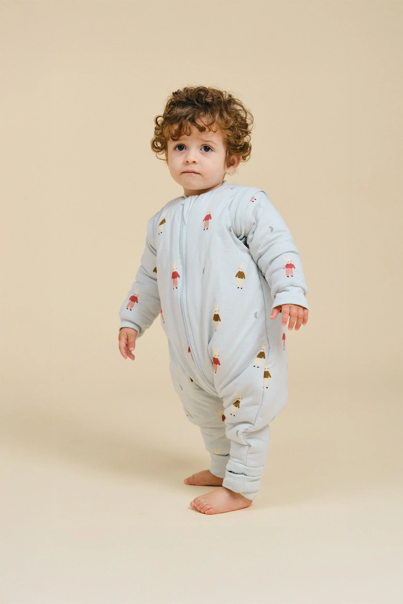 Pijama Manta con calcetines antideslizantes - Sleepy Bunnies - TOG 2.5 - Imagen 6