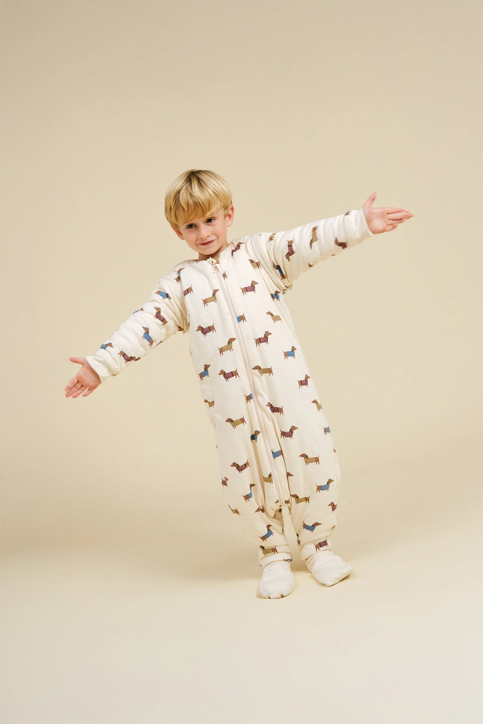 Pijama Manta con calcetines antideslizantes - Fancy Teckels - TOG 2.5 - Imagen 6