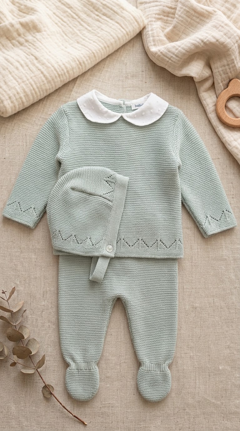 Conjunto Bebé Polaina + Capota Azul - Imagen 2