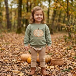 Conjunto Sudadera +CubrePañal Personalizada Niñ@ Calabaza