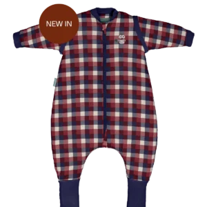 Pijama Manta con calcetines antideslizantes - Vichy red and blue - TOG 2.5