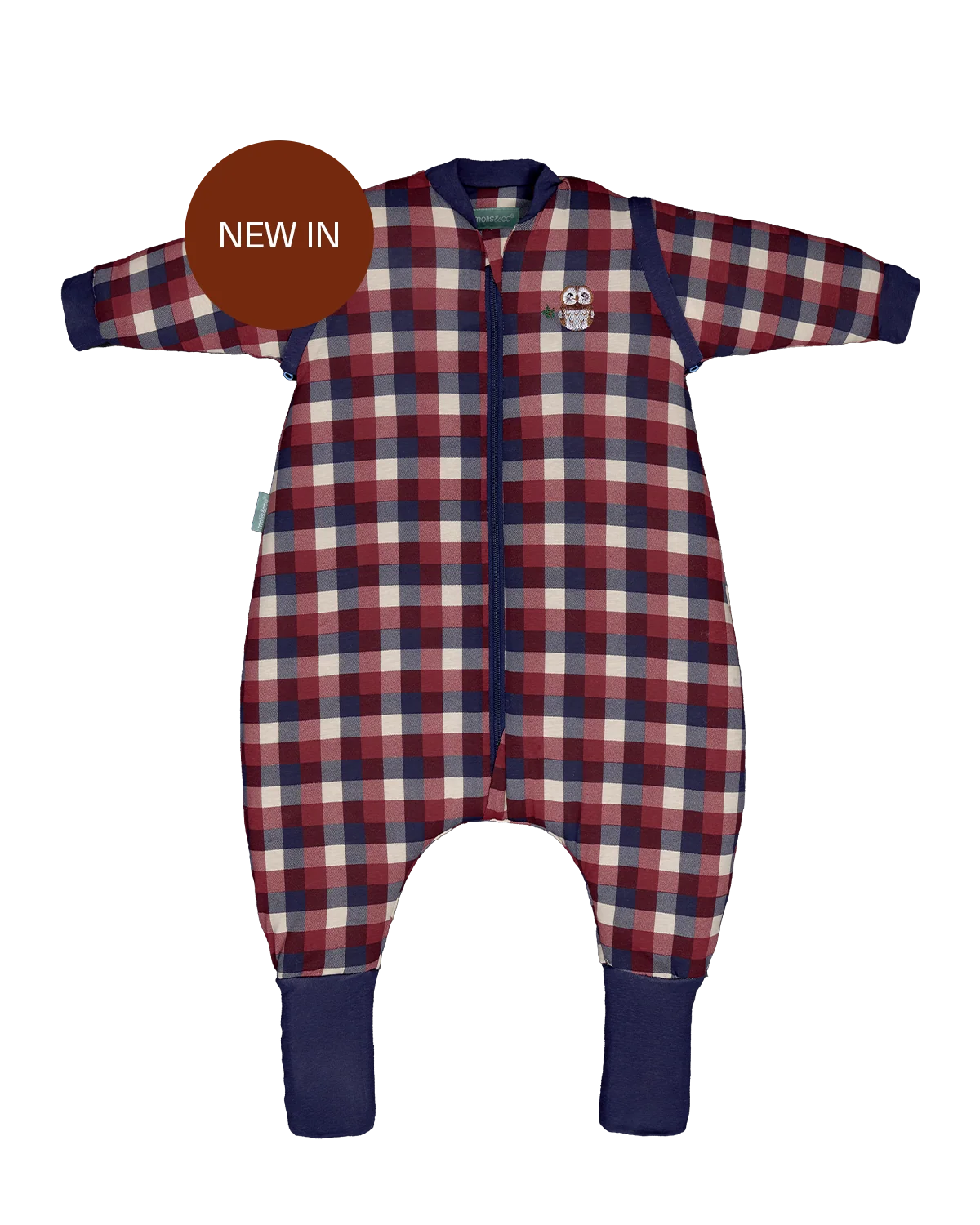 Pijama Manta con calcetines antideslizantes - Vichy red and blue - TOG 2.5