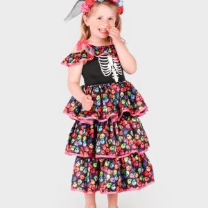 Disfraz Vestido Esqueleto